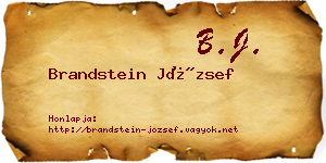 Brandstein József névjegykártya